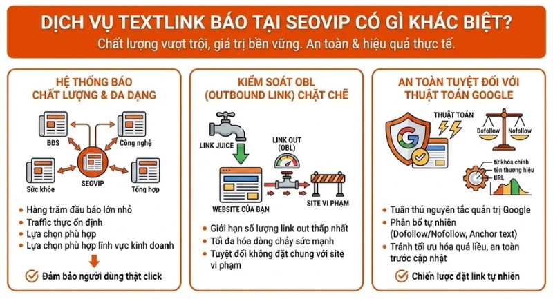 Sự khác biệt khi mua textlink tại SEOVIP