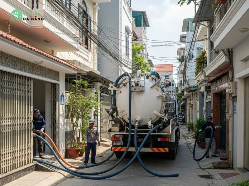 Dịch vụ hút hầm cầu tại Đà Nẵng uy tín và chất lượng